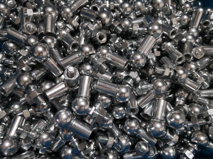 DIN71802 steel Angle ball joint CS13M8,steel with zinc whiteblue,Form